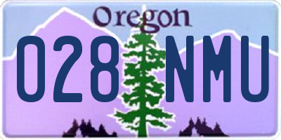 OR license plate 028NMU
