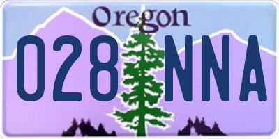 OR license plate 028NNA
