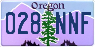 OR license plate 028NNF