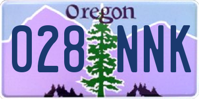 OR license plate 028NNK