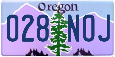OR license plate 028NOJ