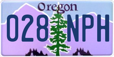 OR license plate 028NPH