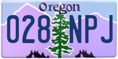 OR license plate 028NPJ