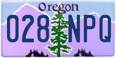 OR license plate 028NPQ