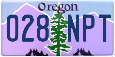 OR license plate 028NPT