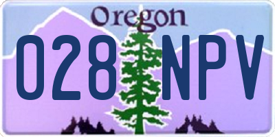 OR license plate 028NPV