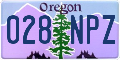OR license plate 028NPZ