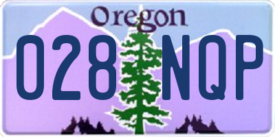 OR license plate 028NQP