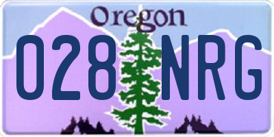 OR license plate 028NRG