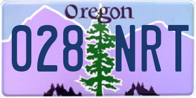 OR license plate 028NRT