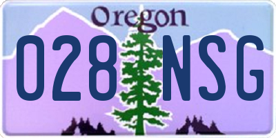 OR license plate 028NSG