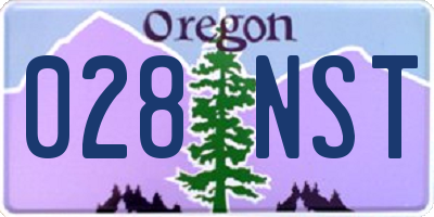 OR license plate 028NST