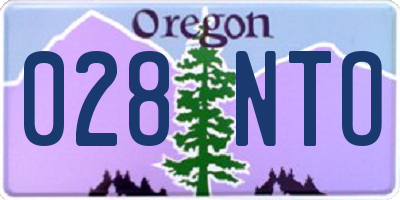 OR license plate 028NTO