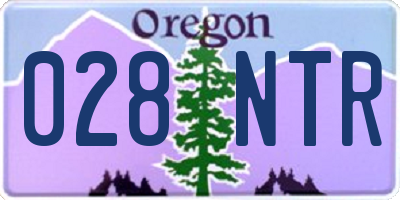OR license plate 028NTR