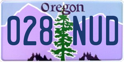 OR license plate 028NUD