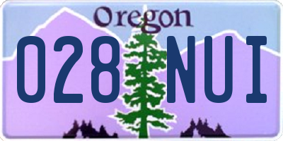 OR license plate 028NUI