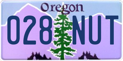 OR license plate 028NUT