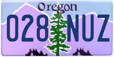 OR license plate 028NUZ