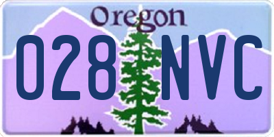 OR license plate 028NVC