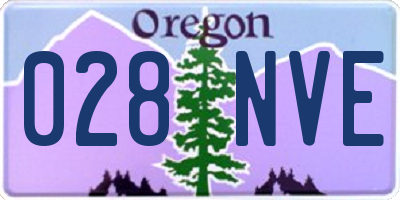 OR license plate 028NVE