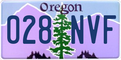 OR license plate 028NVF