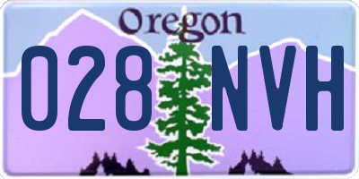 OR license plate 028NVH