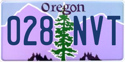 OR license plate 028NVT