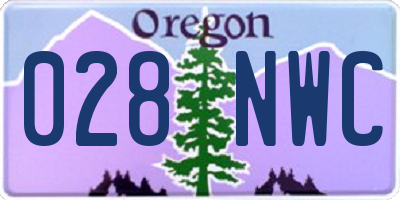 OR license plate 028NWC