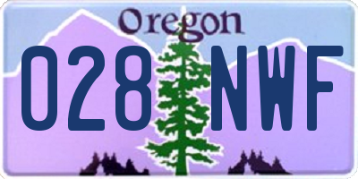 OR license plate 028NWF