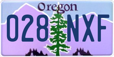 OR license plate 028NXF
