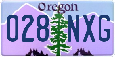 OR license plate 028NXG