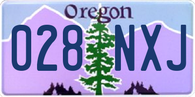 OR license plate 028NXJ