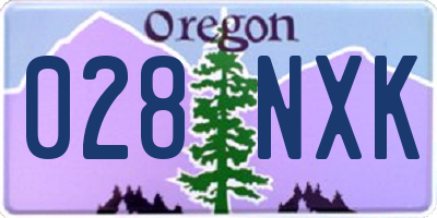 OR license plate 028NXK