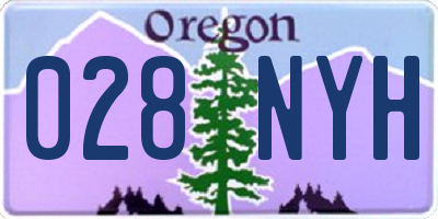 OR license plate 028NYH