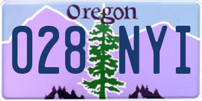 OR license plate 028NYI