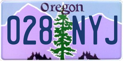 OR license plate 028NYJ