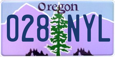 OR license plate 028NYL