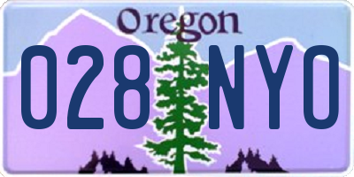 OR license plate 028NYO