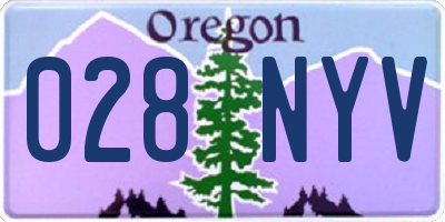 OR license plate 028NYV