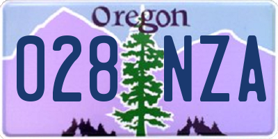 OR license plate 028NZA