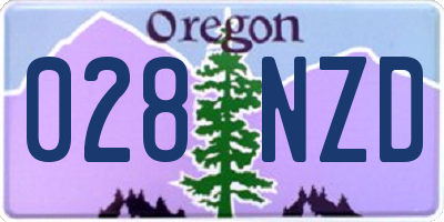 OR license plate 028NZD