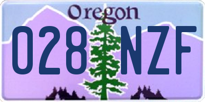 OR license plate 028NZF