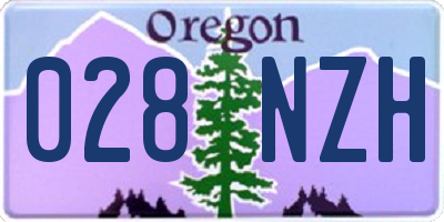 OR license plate 028NZH