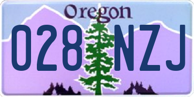 OR license plate 028NZJ