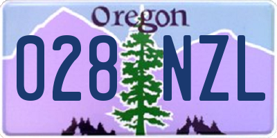 OR license plate 028NZL