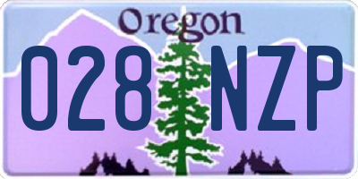 OR license plate 028NZP