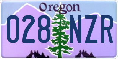 OR license plate 028NZR