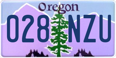 OR license plate 028NZU