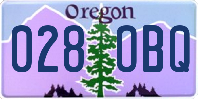 OR license plate 028OBQ