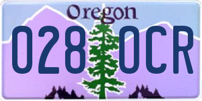 OR license plate 028OCR